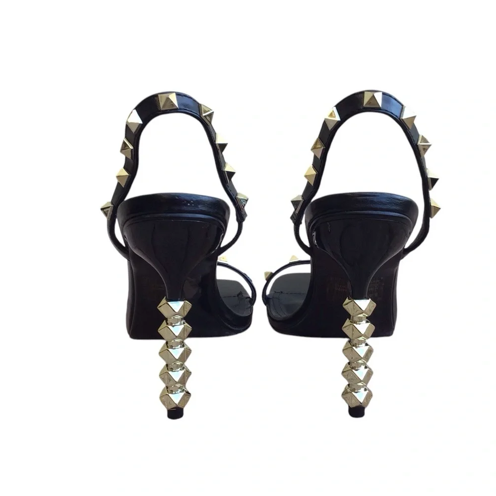 Cape Robbins Dakine Slingback Studded Heels Black Size 6.5 - Picture 3 of 11